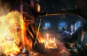 Grim Tales The Legacy screenshot of cobwebs on fire